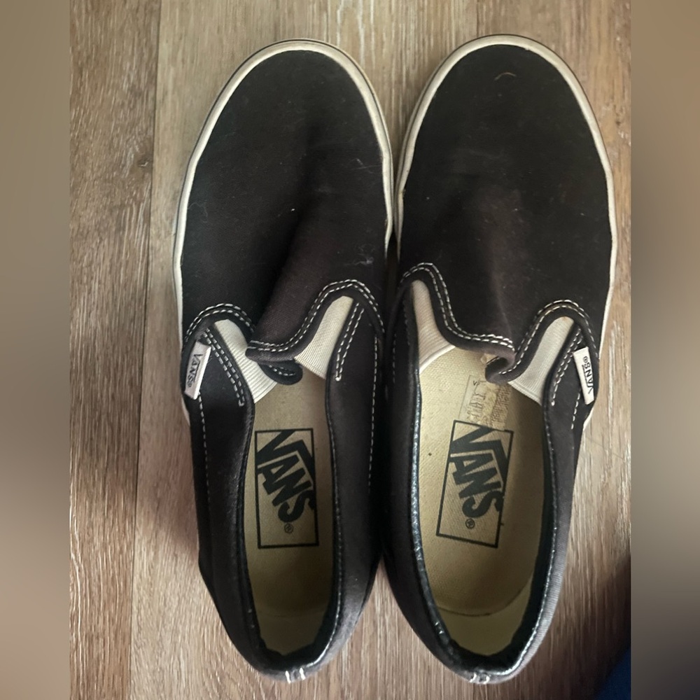 Vans Men's Black Slip-On Sneakers